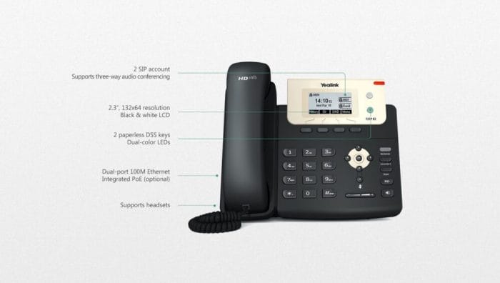 Yealink SIP-T21P E2 Bundle of 2 Entry-level IP phone 2 Lines HD voice PoE LCD - Image 3